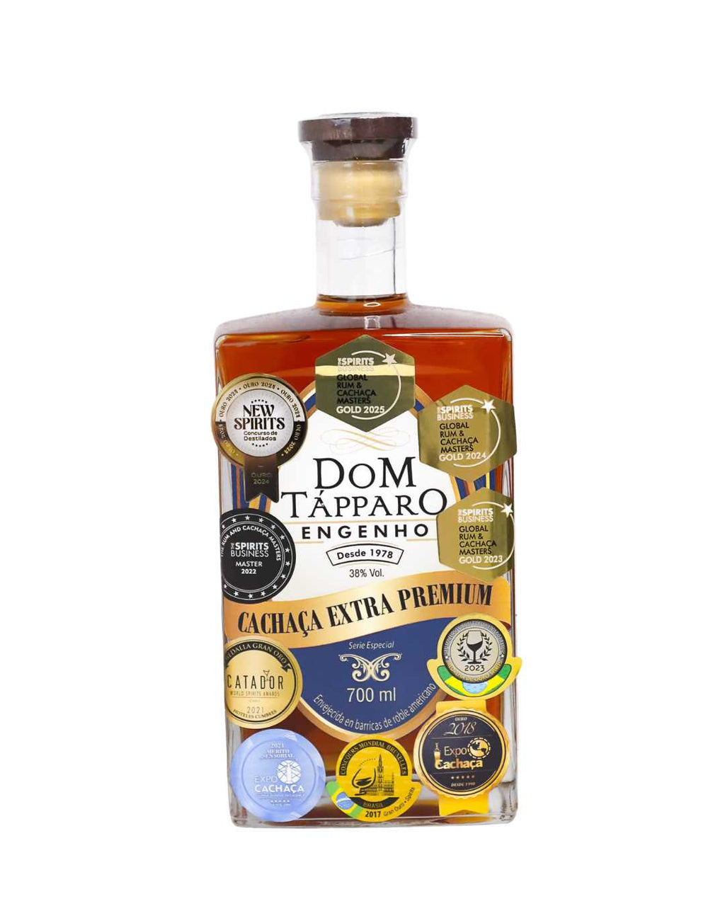 Cachaça Extra Premium 10 años · Roble Americano - Dom Tápparo