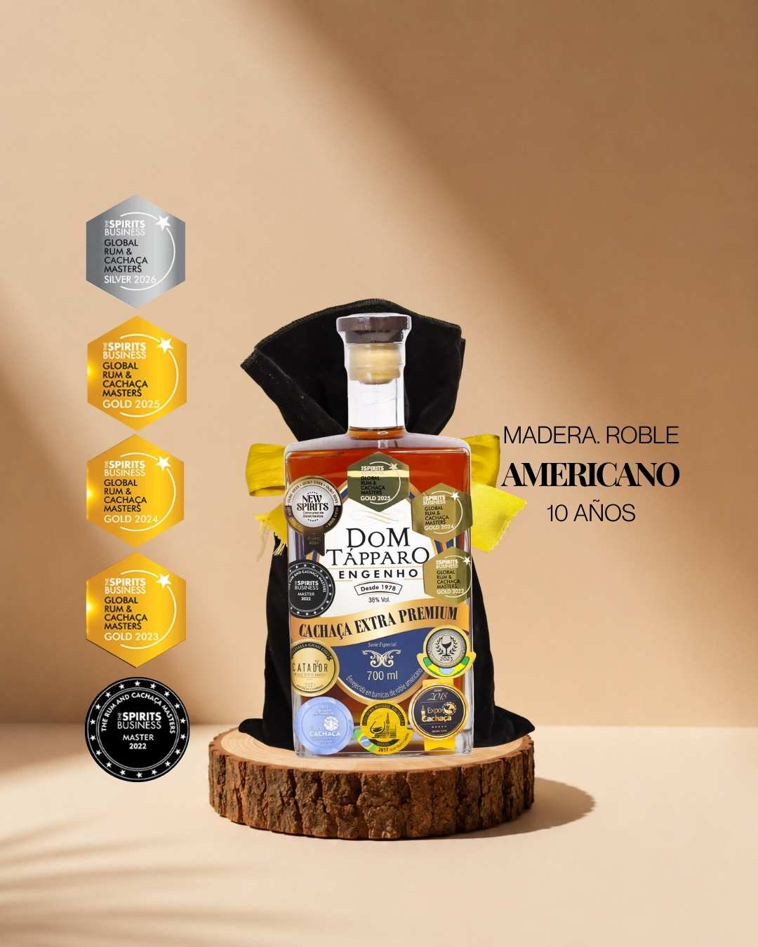 Cachaça Extra Premium 10 años · Roble Americano - Dom Tápparo