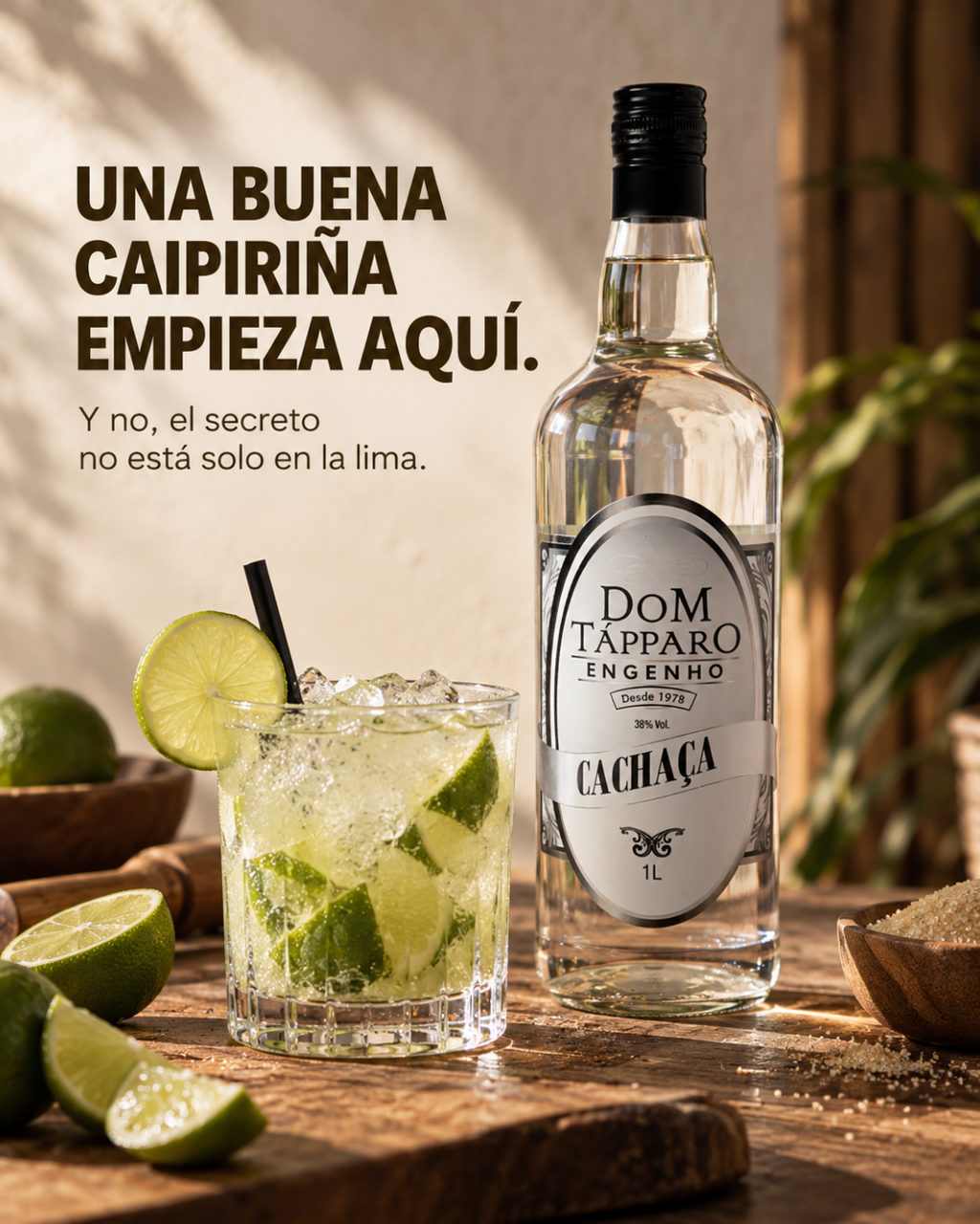 Cachaça Blanca Artesanal · Dom Tápparo | Envejecida en Amendoim (Madera de Cacahuete)