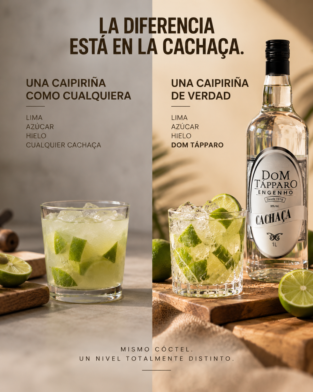 Cachaça Blanca Artesanal · Dom Tápparo | Envejecida en Amendoim (Madera de Cacahuete)