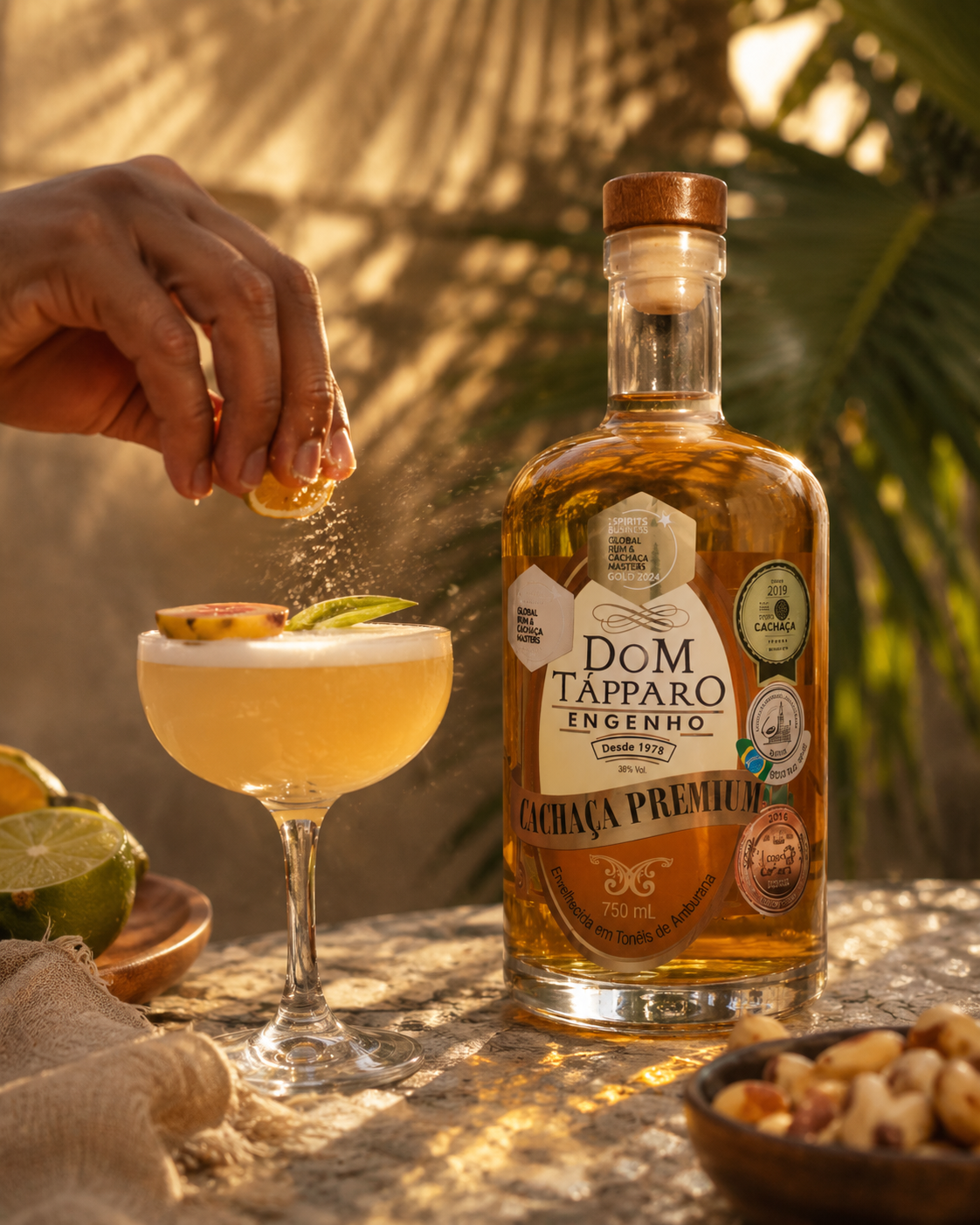 Cachaça Premium 6 Años · Amburana - Dom Tápparo