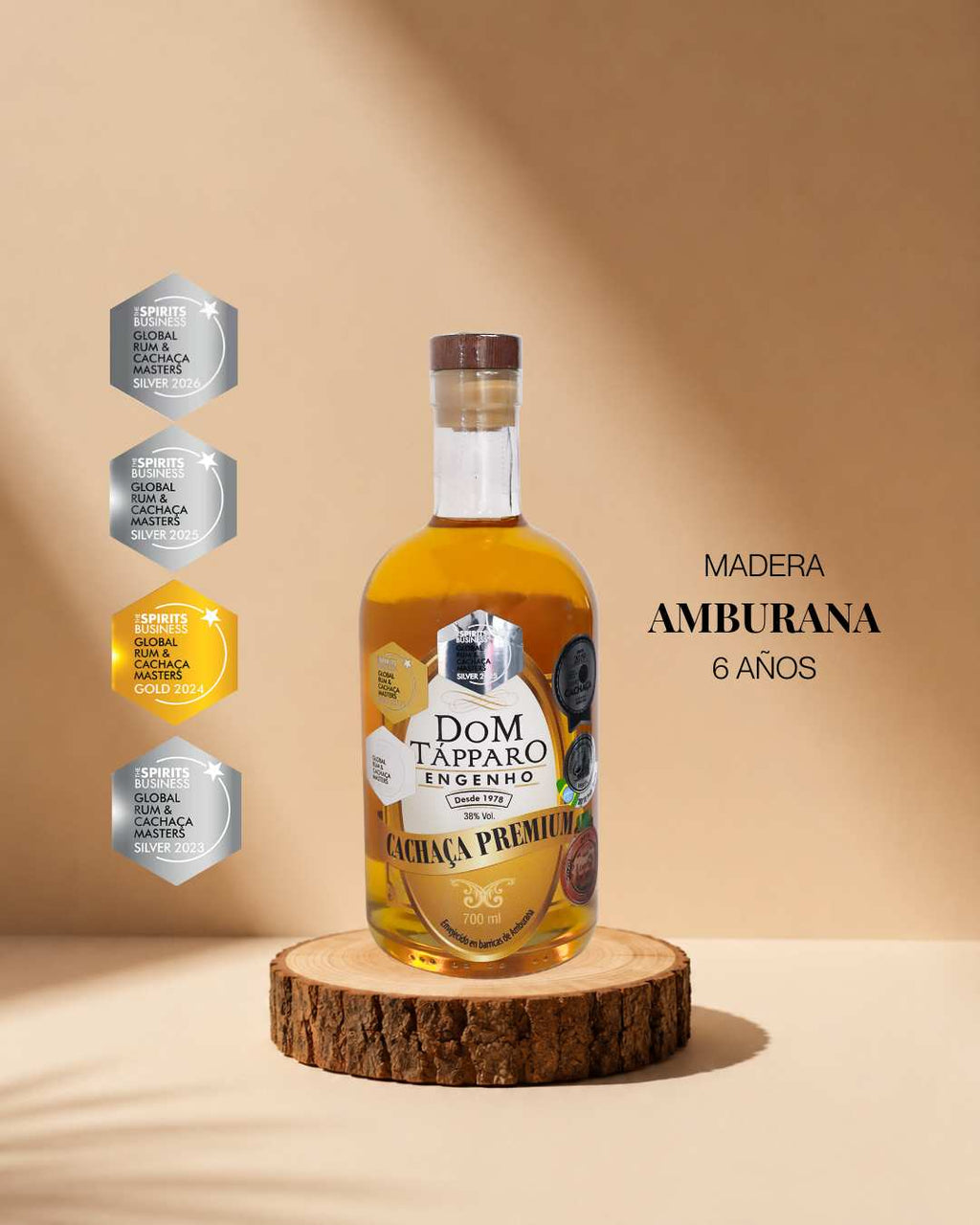 Cachaça Premium 6 Años · Amburana - Dom Tápparo