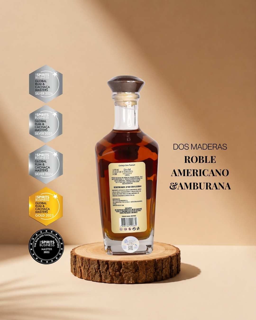 Cachaça Extra Premium Blend ·  Roble Americano & Amburana - Dom Tápparo