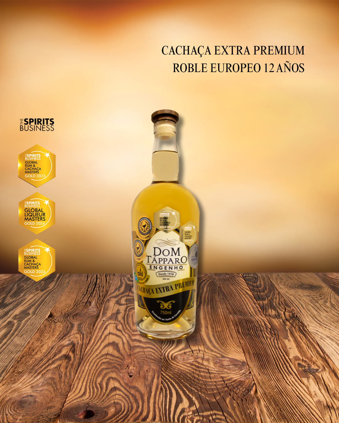 Cachaça Extra Premium · Roble Europeo 12 Años - Dom Tápparo