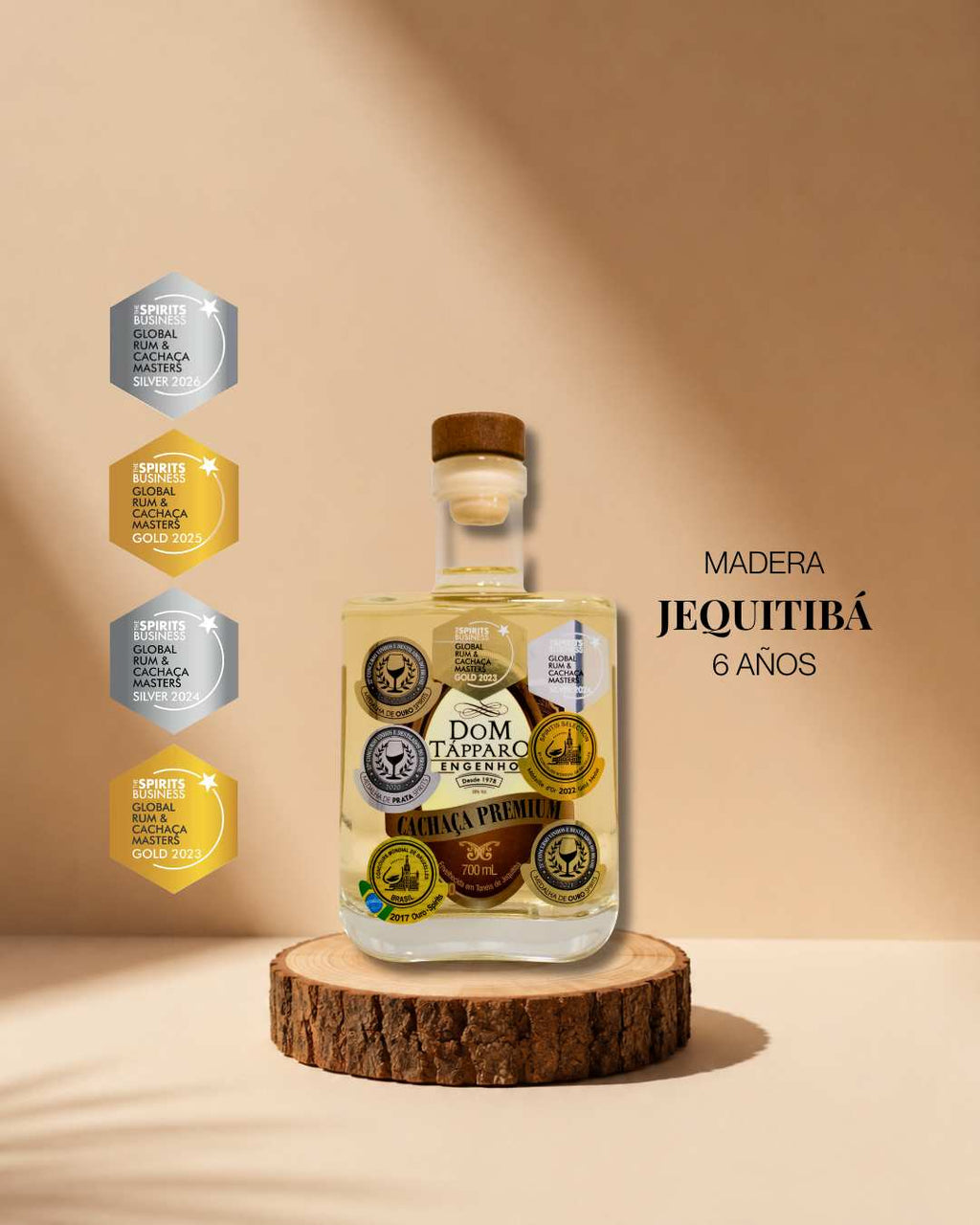Cachaça Premium · Jequitibá 6 Años - Dom Tápparo