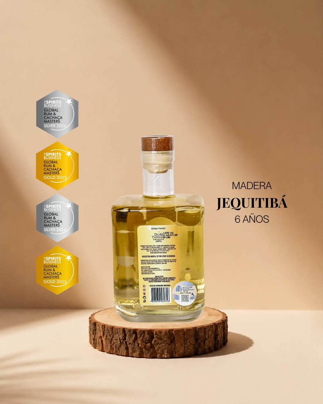 Cachaça Premium · Jequitibá 6 Años - Dom Tápparo