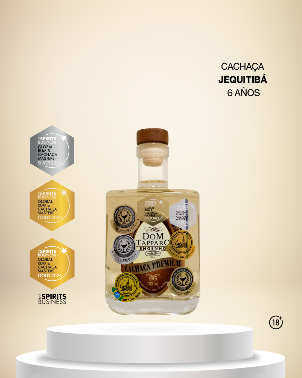 Cachaça Premium · Jequitibá 6 Años - Dom Tápparo
