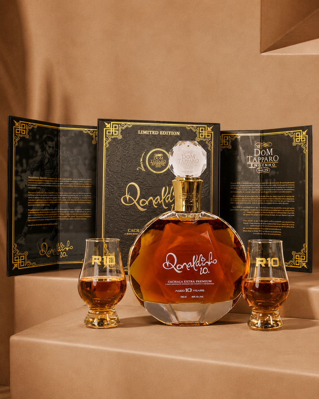 Cachaça Super Premium · Ronaldinho Gaúcho - Dom Tápparo x Nery Select | Edición limitada