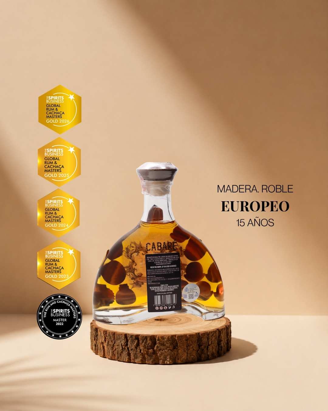 Cachaça Cabaré Extra Premium ·  Roble Europeo 15 Años - Dom Tápparo