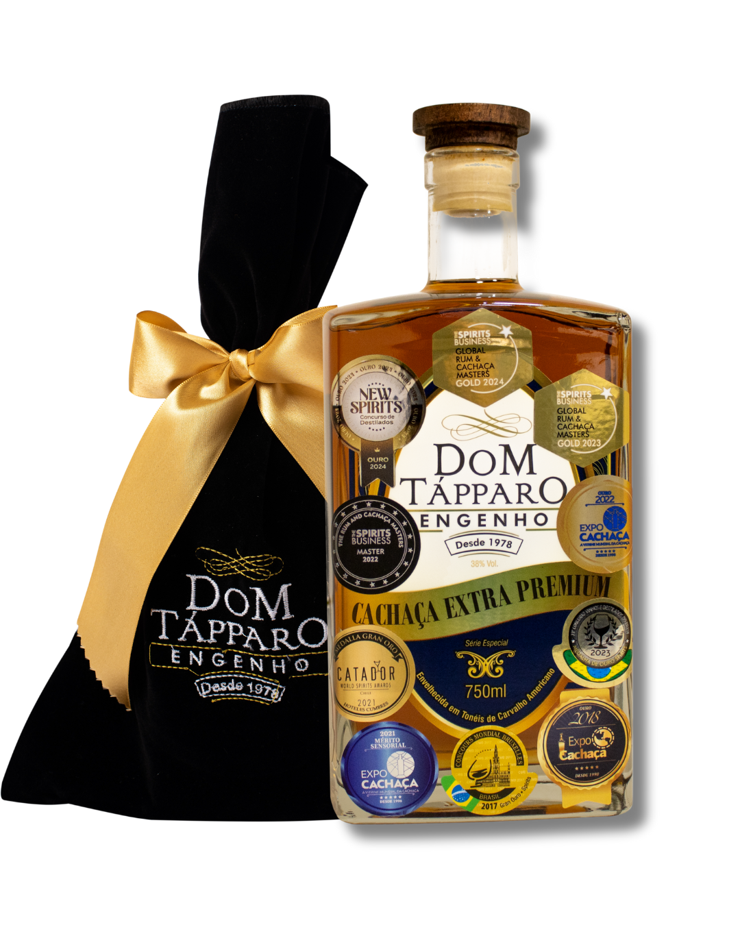 Cachaça Extra Premium 10 años · Roble Americano - Dom Tápparo