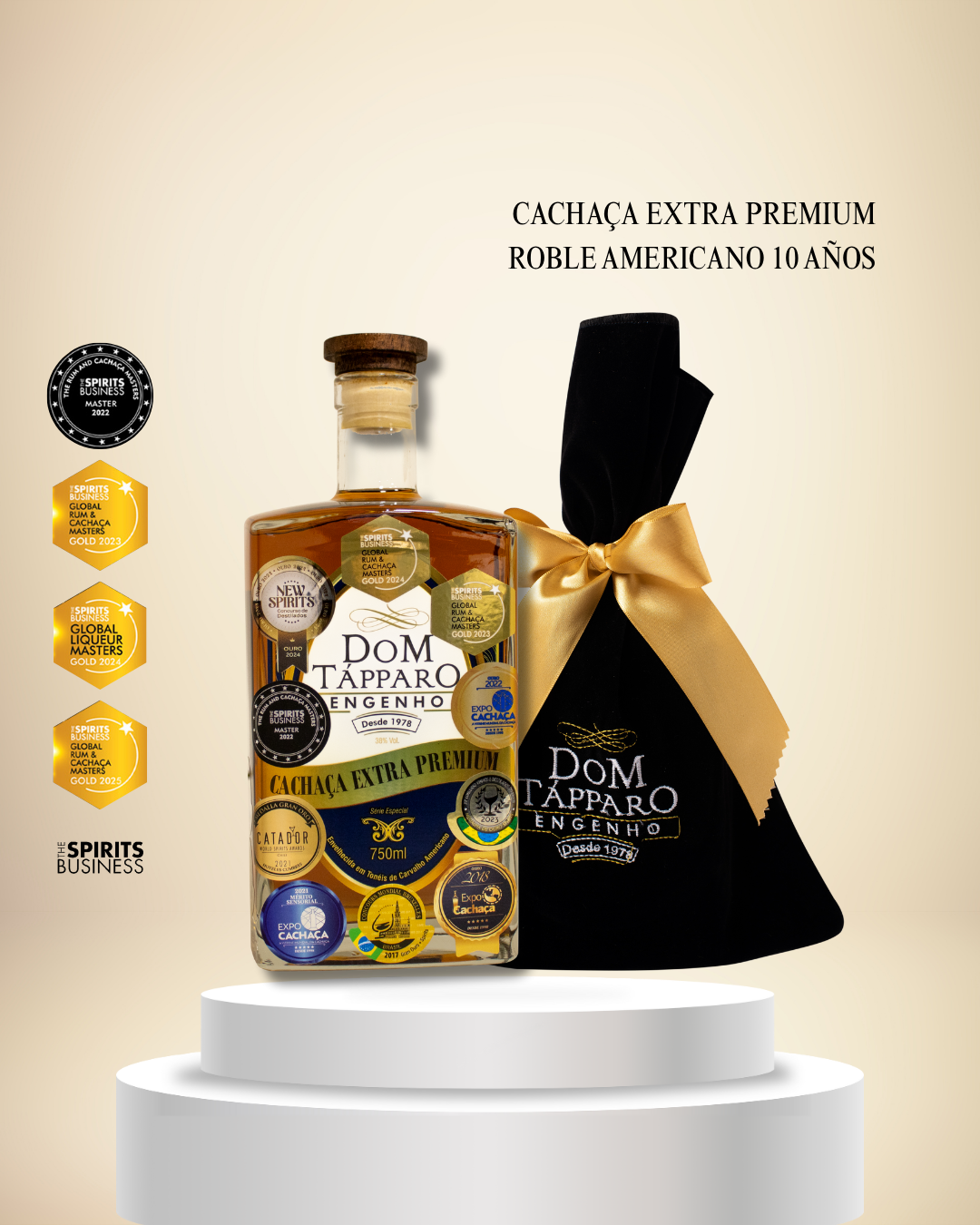 Cachaça Extra Premium 10 años · Roble Americano - Dom Tápparo