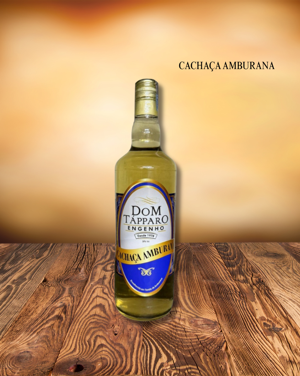 Botella de Cachaça Dom Tápparo Amburana de 700 ml, edición envejecida 1 año en barricas de amburana brasileña.